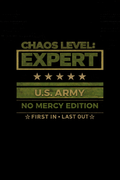 Chaos Level: Expert Veteran T-Shirt – Military Humor Tee