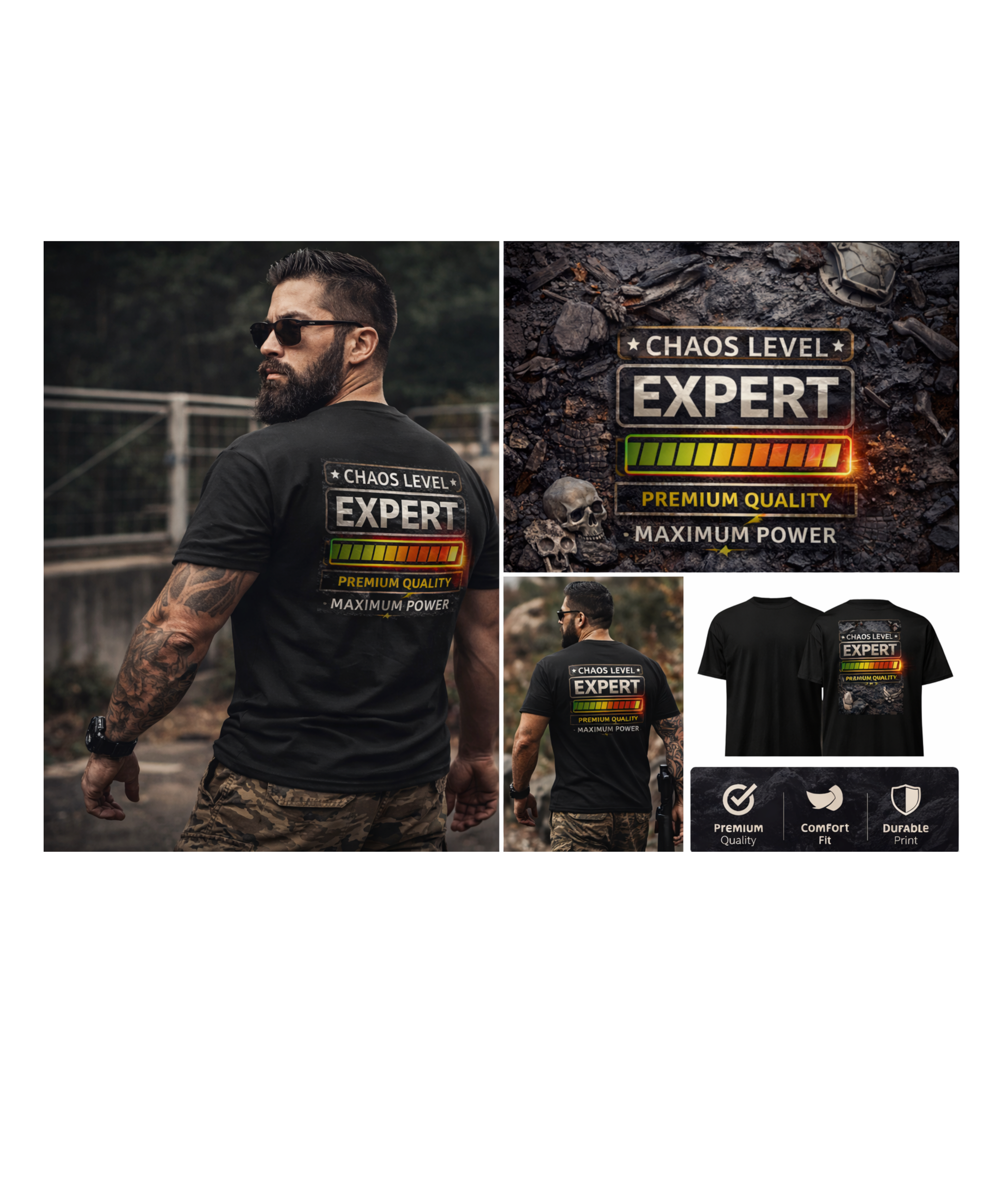 Chaos Level: Expert – Premium Graphic Tee